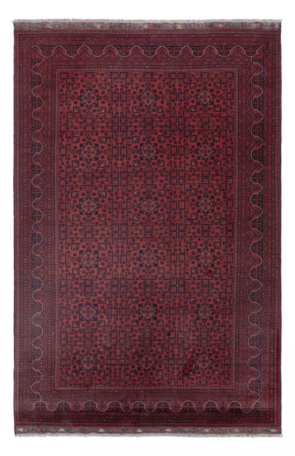 Afghan Rug - Kunduz - 304 x 200 cm - dark red
