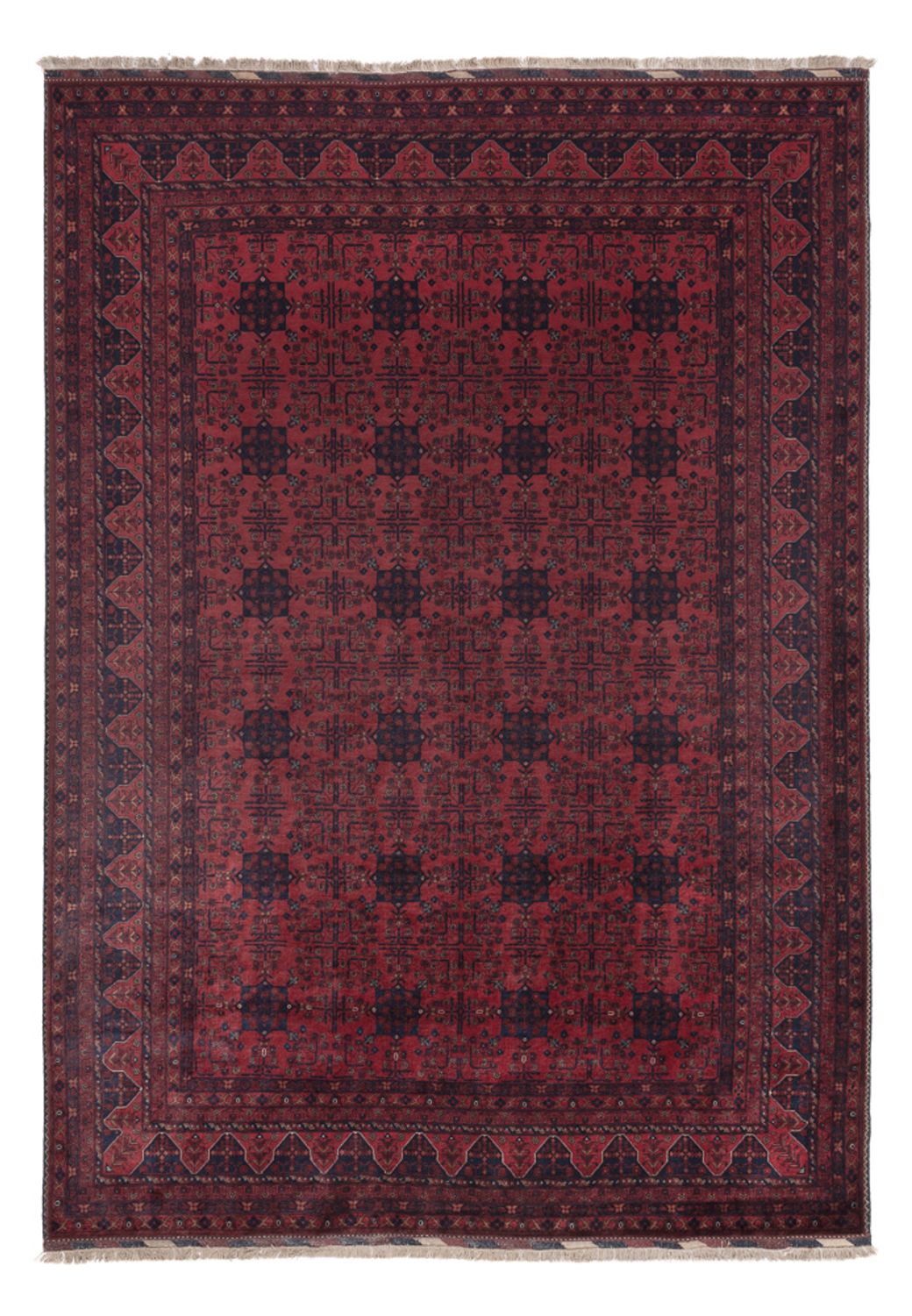 Afghan Rug - Royal - 294 x 209 cm - dark red