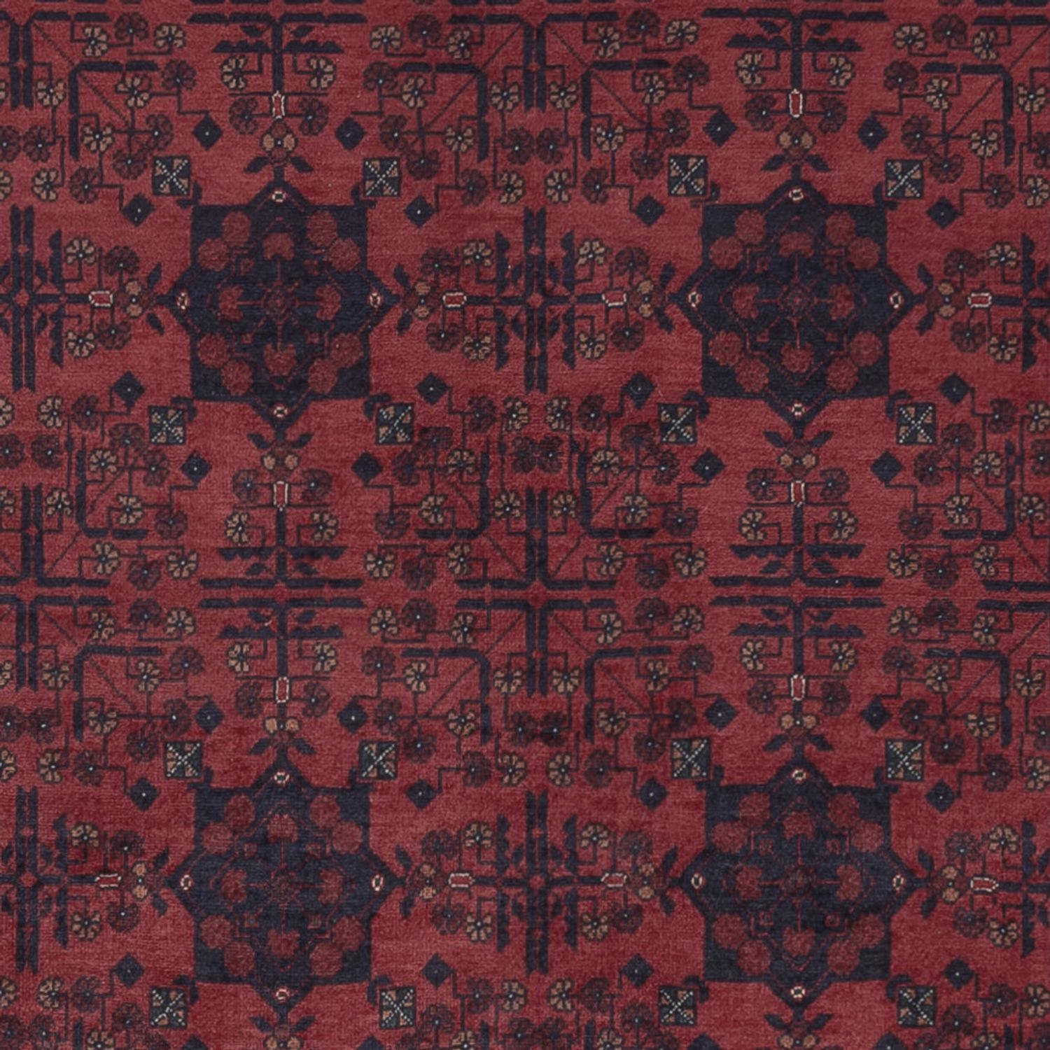 Afghan Rug - Royal - 294 x 209 cm - dark red