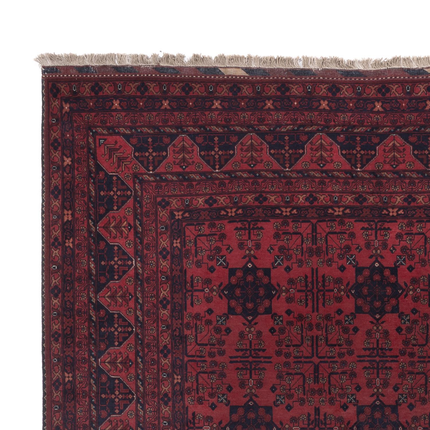 Afghan Rug - Royal - 294 x 209 cm - dark red