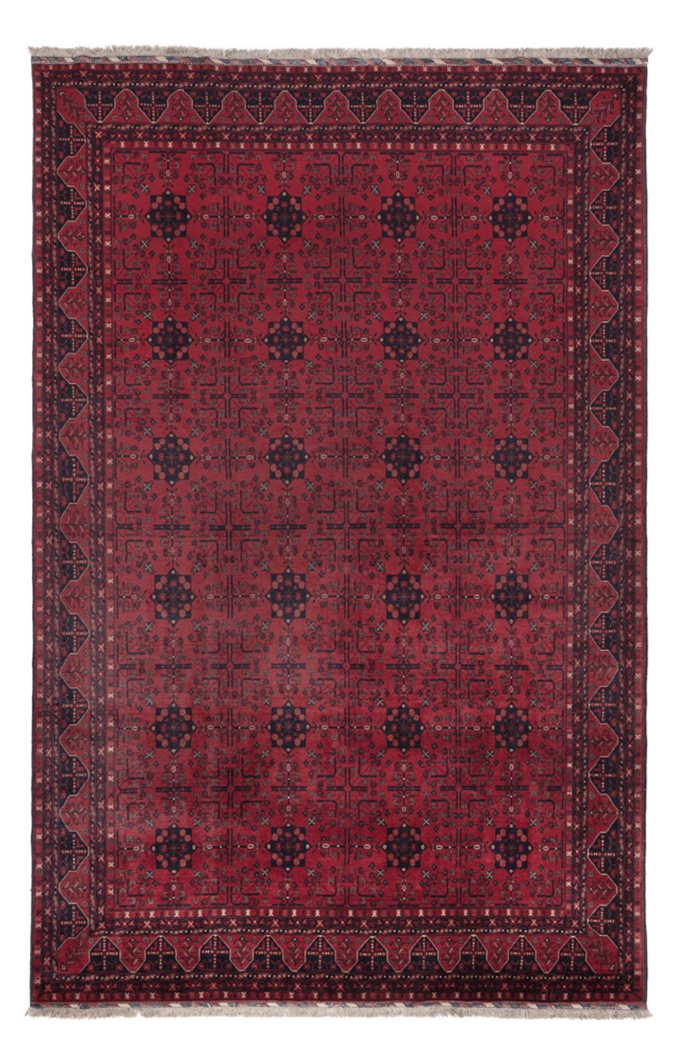 Afghan Rug - Royal - 302 x 193 cm - dark red