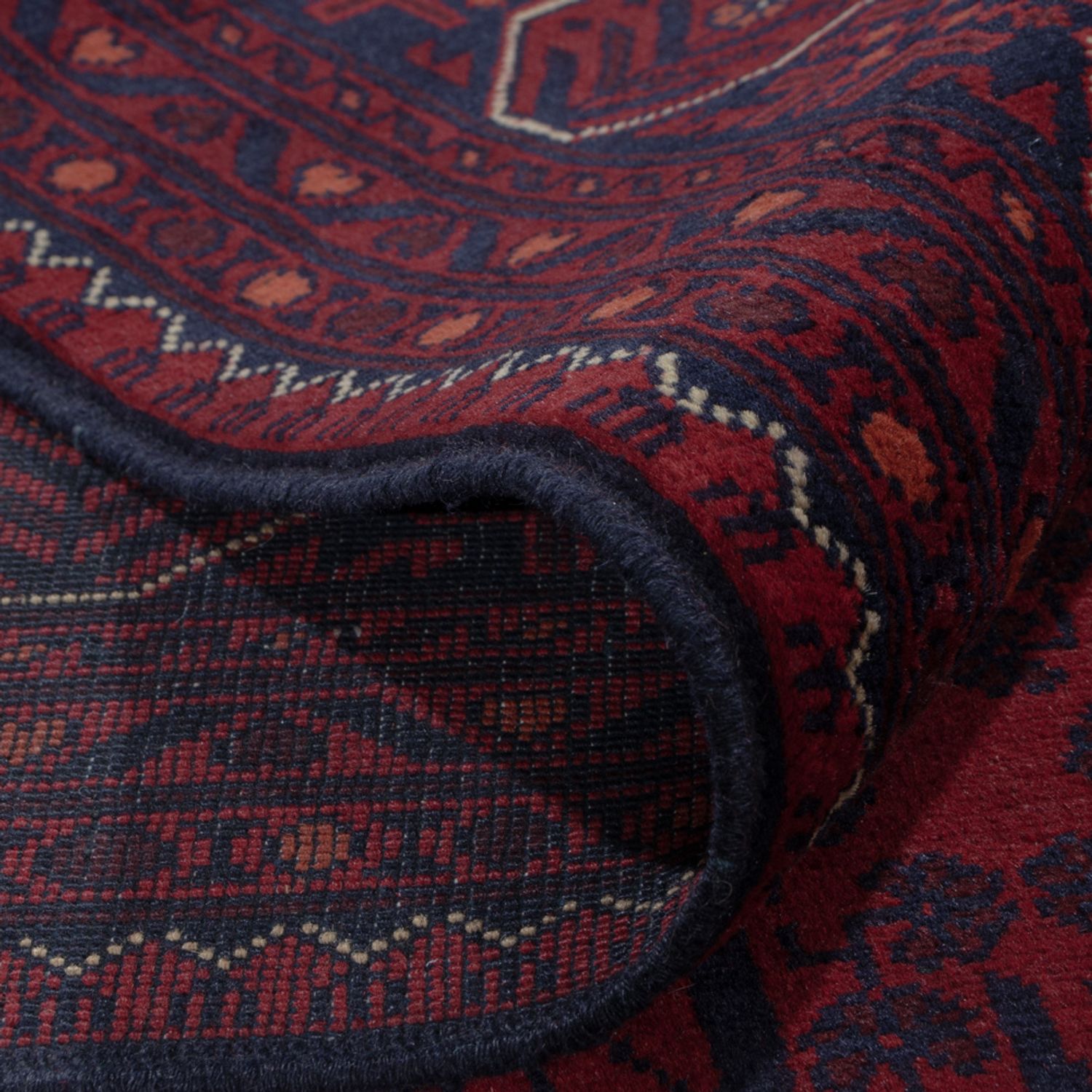 Afghan Rug - Kunduz - 290 x 195 cm - dark red