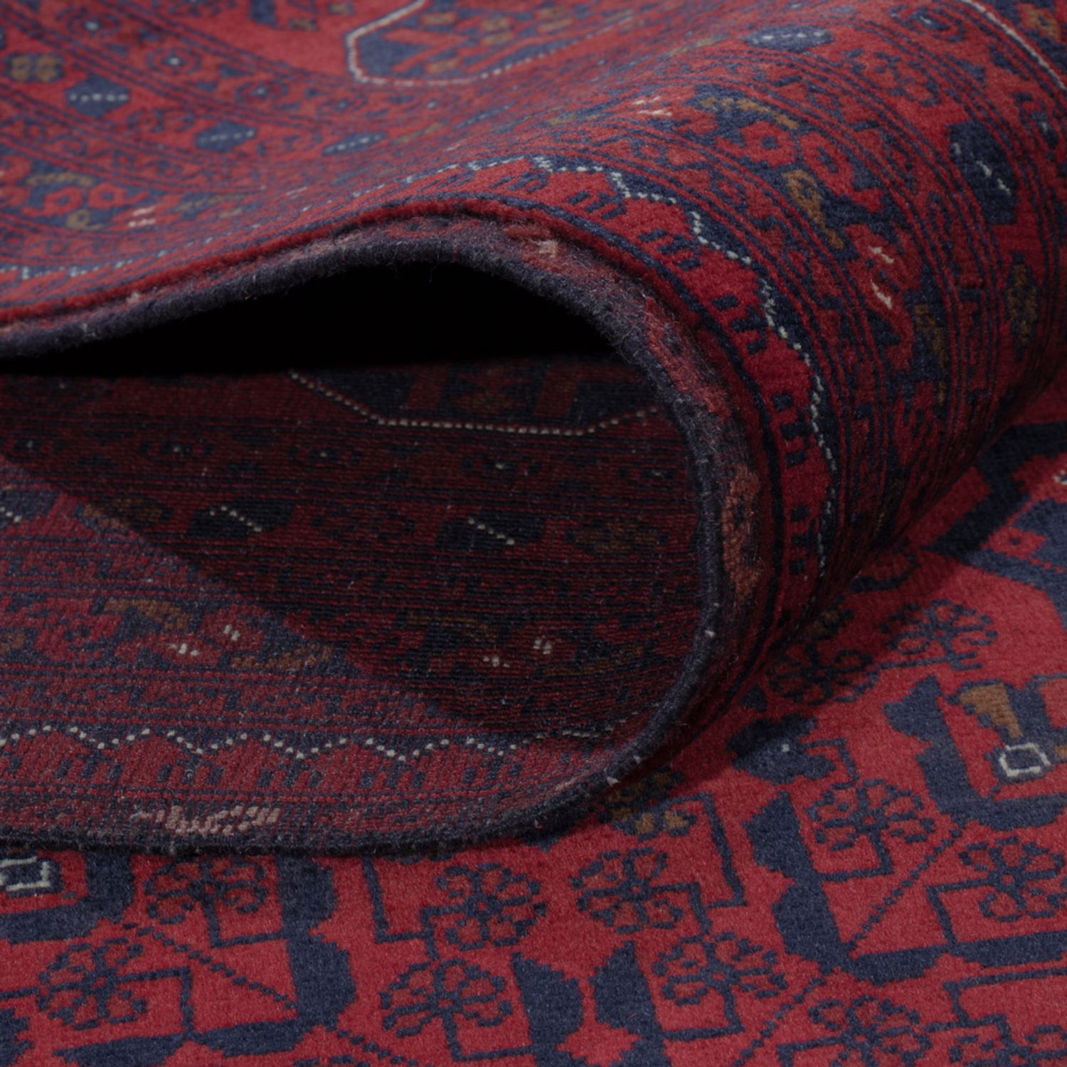 Afghan Rug - Royal - 286 x 202 cm - dark red