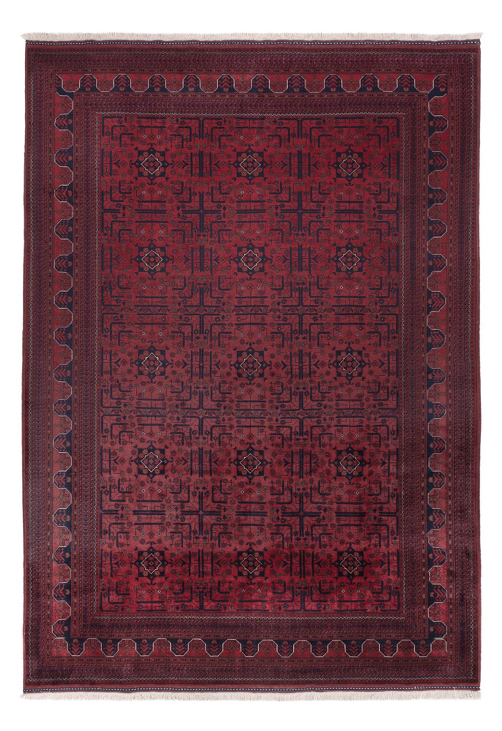 Afghan Rug - Royal - 288 x 198 cm - dark red