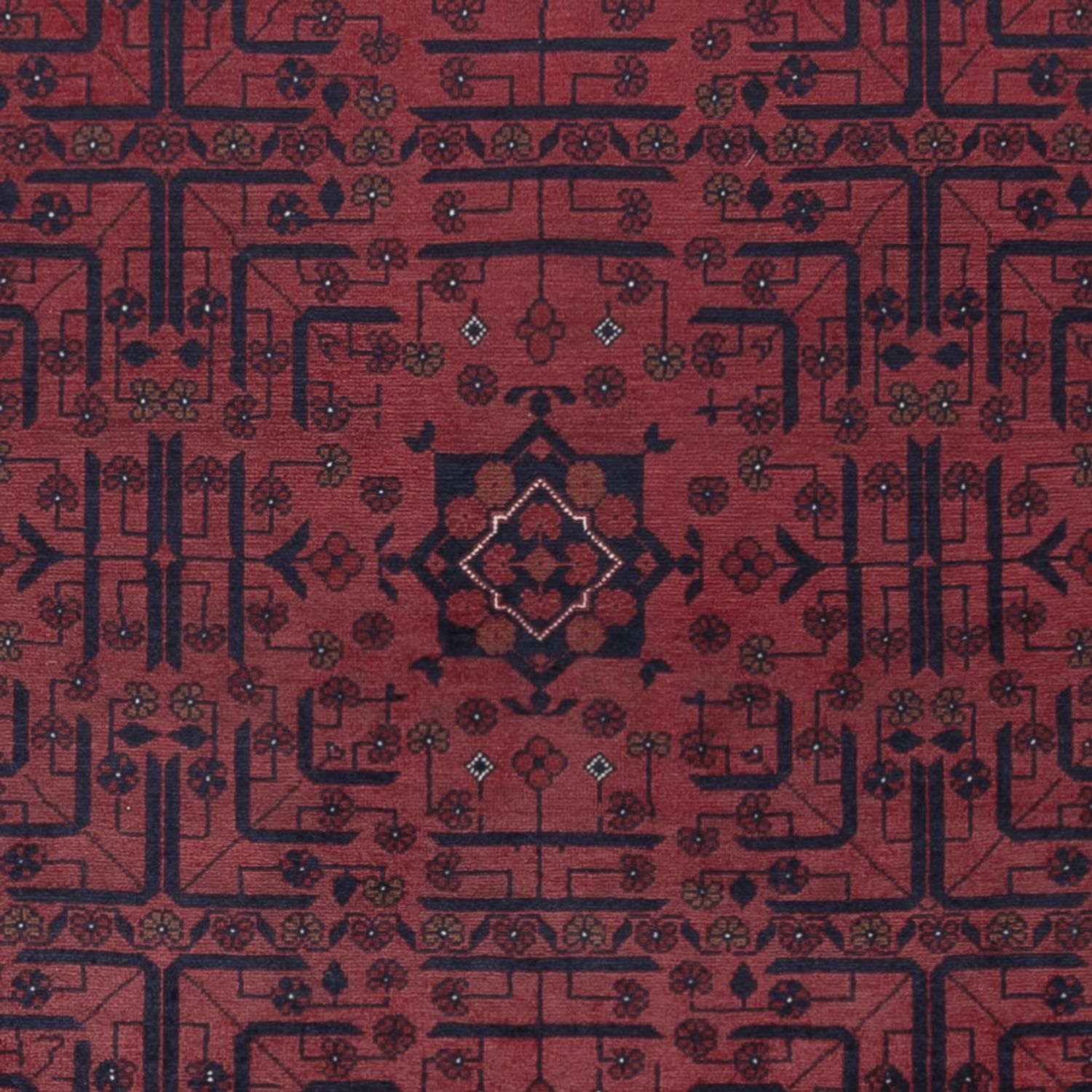 Afghan Rug - Royal - 288 x 198 cm - dark red