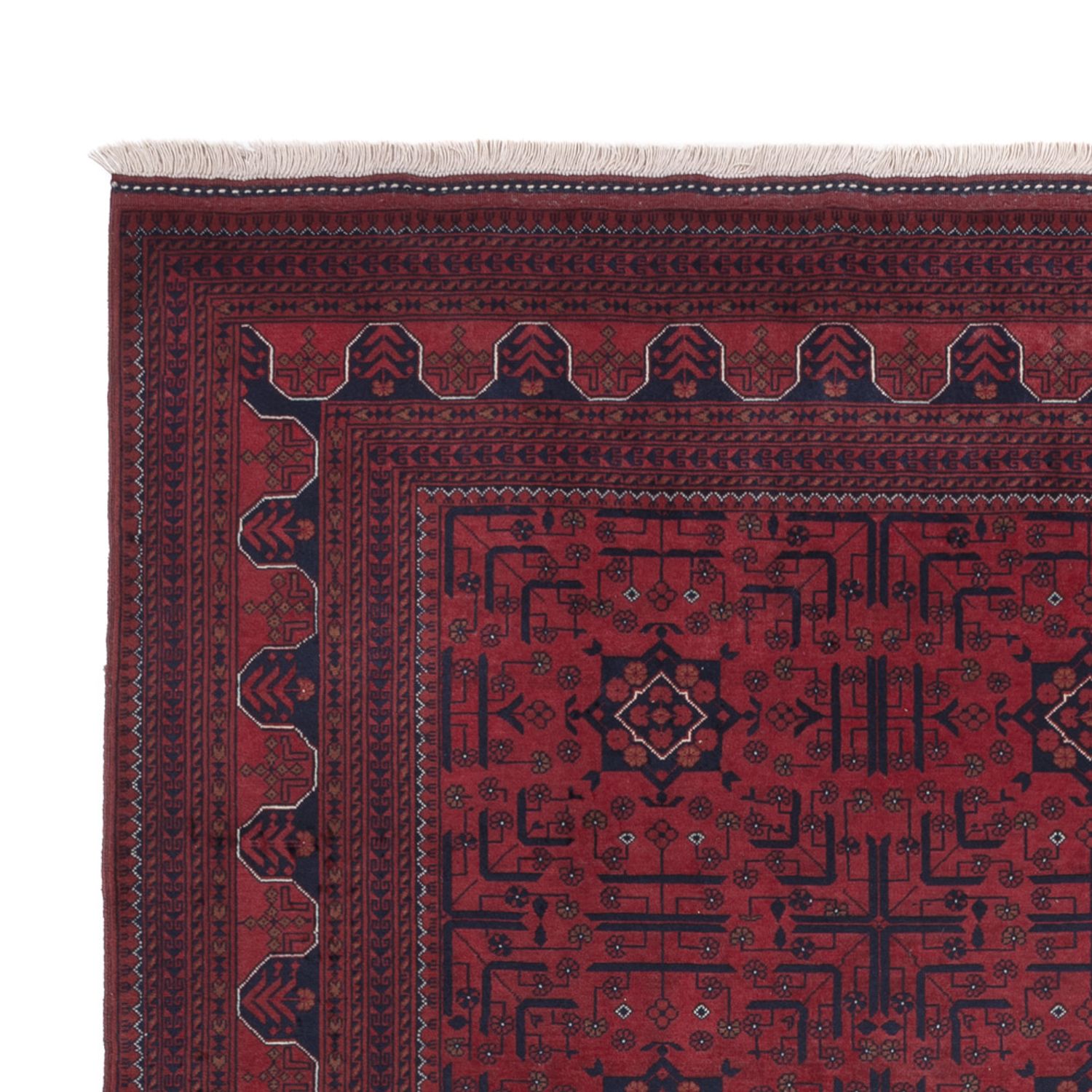 Afghan Rug - Royal - 288 x 198 cm - dark red