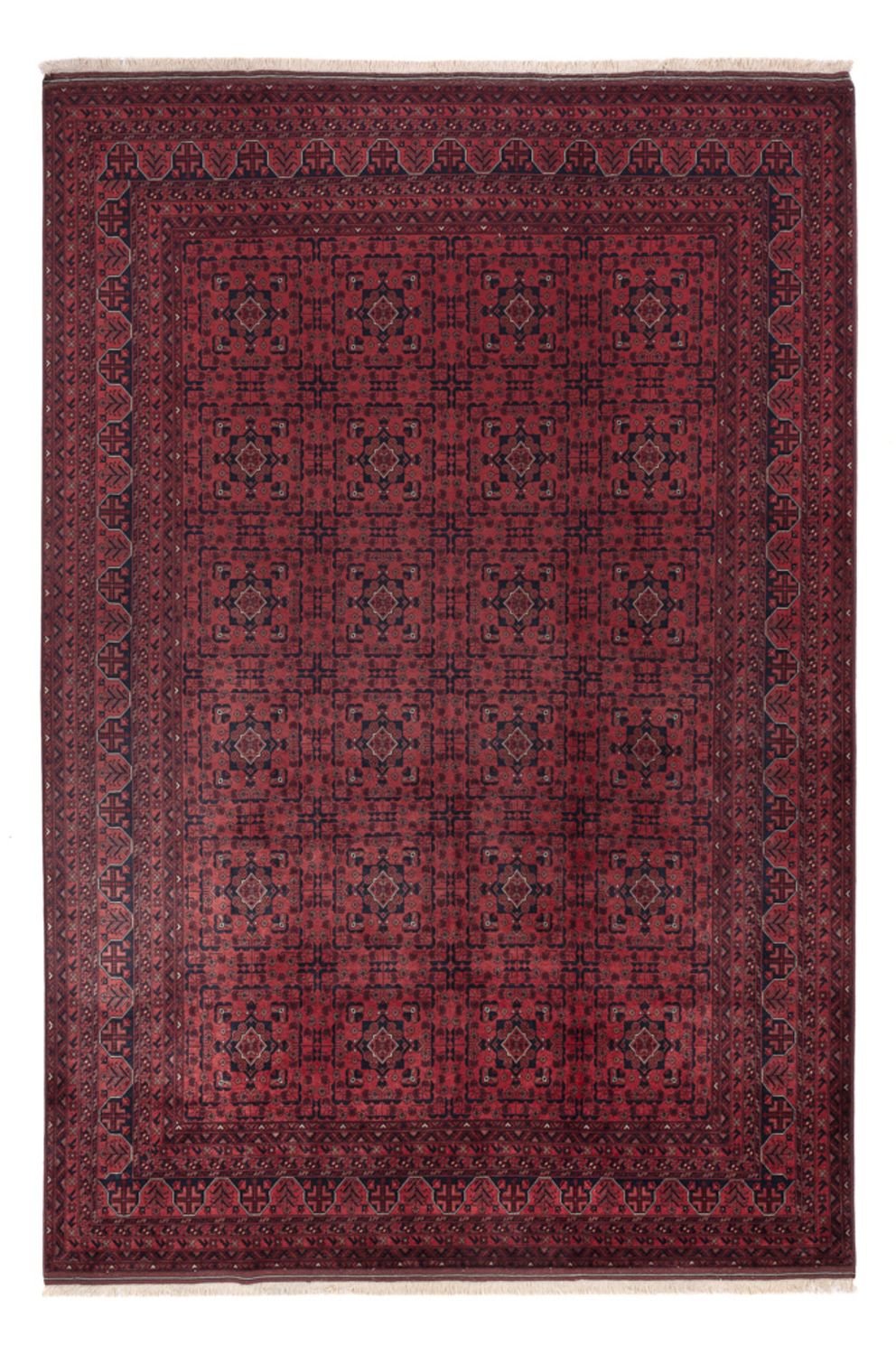 Afghan Rug - Royal - 294 x 199 cm - dark red