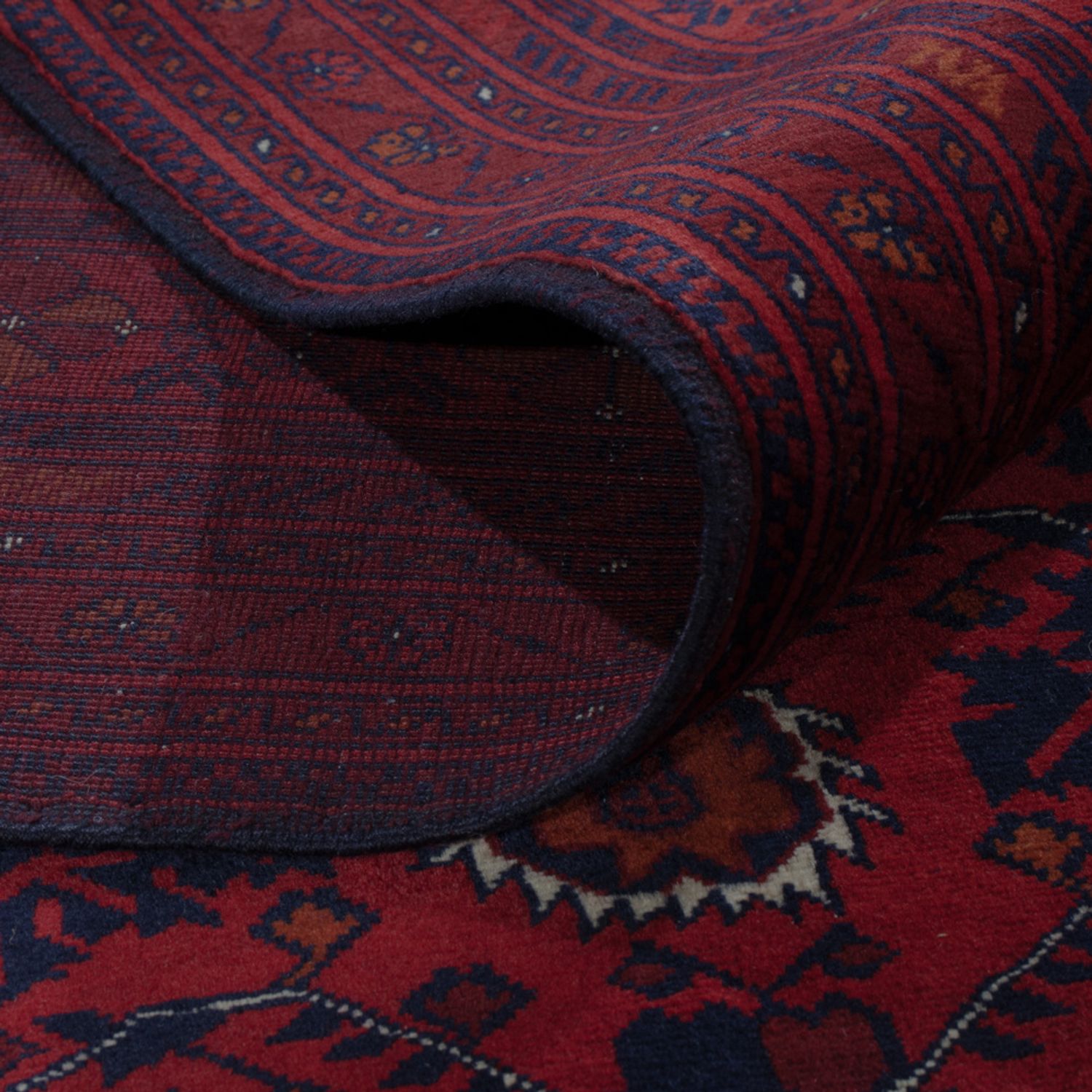 Afghan Rug - Royal - 288 x 200 cm - dark red