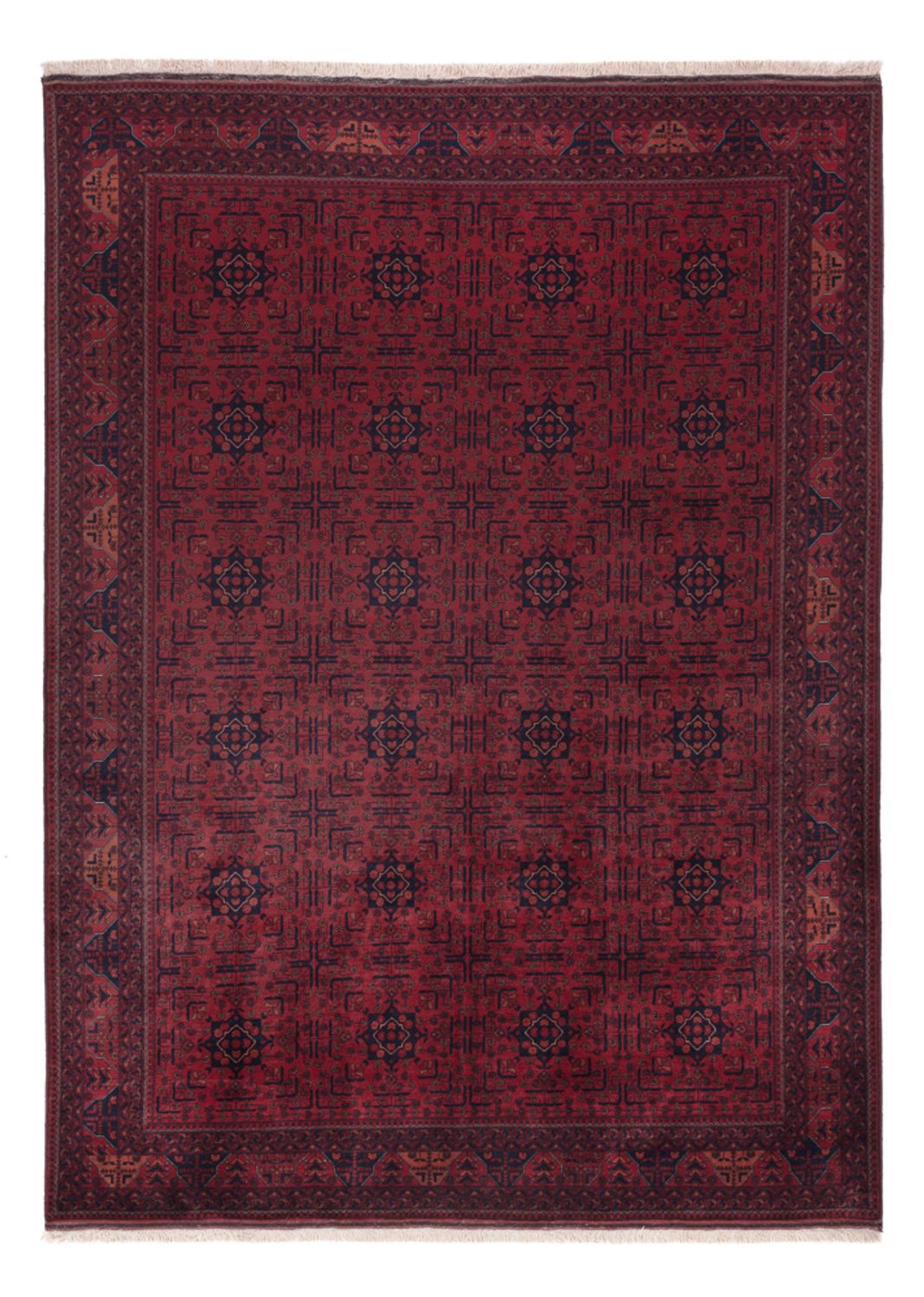Afghan Rug - Royal - 281 x 199 cm - dark red