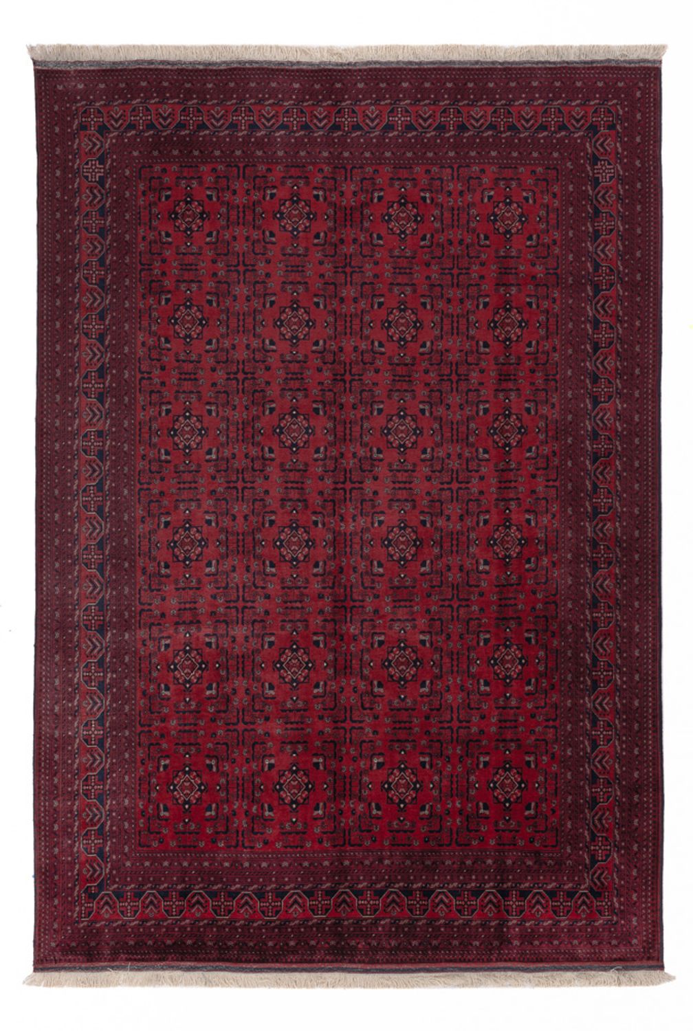 Afghan Rug - Royal - 293 x 196 cm - dark red