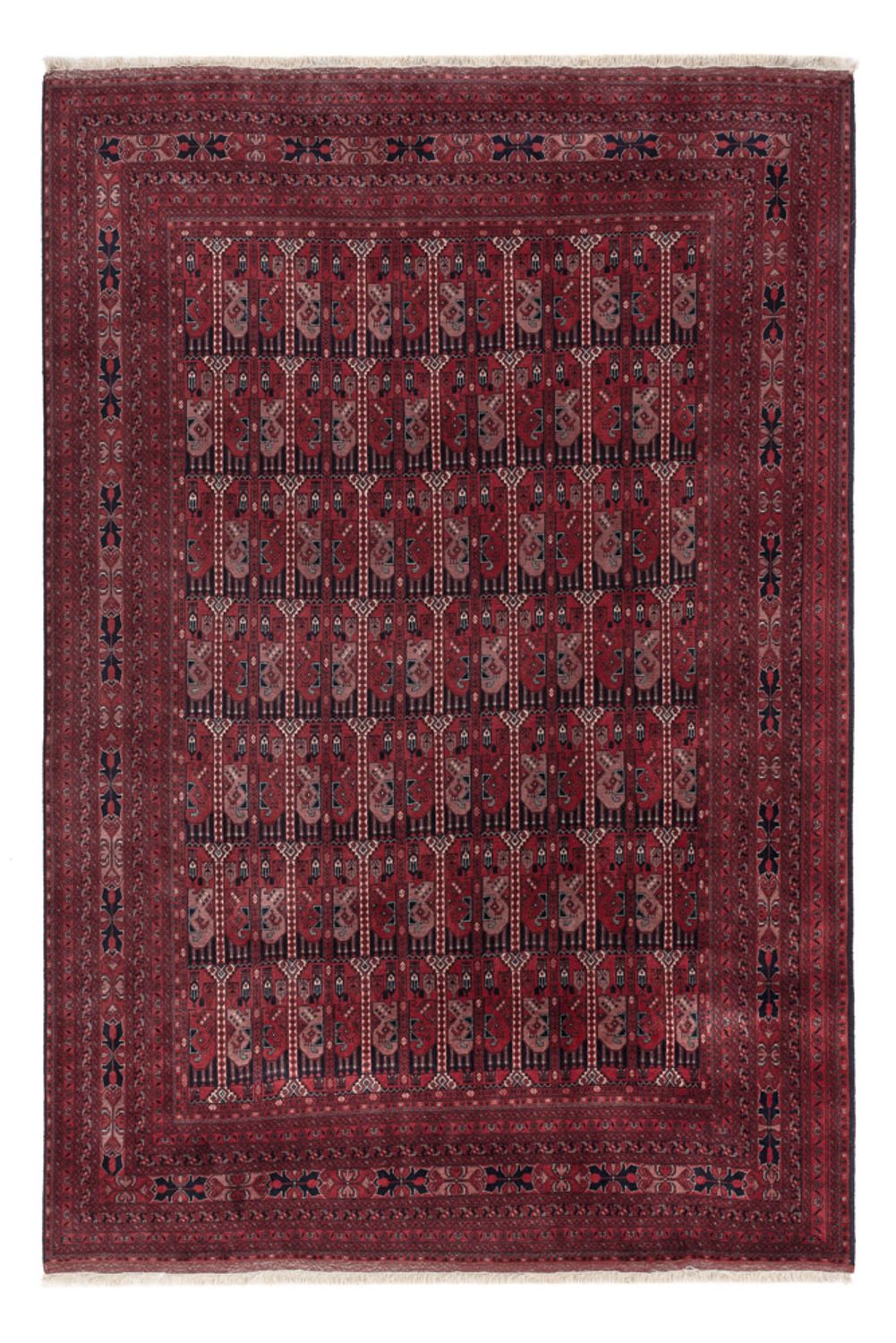 Afghan Rug - Royal - 294 x 199 cm - dark red