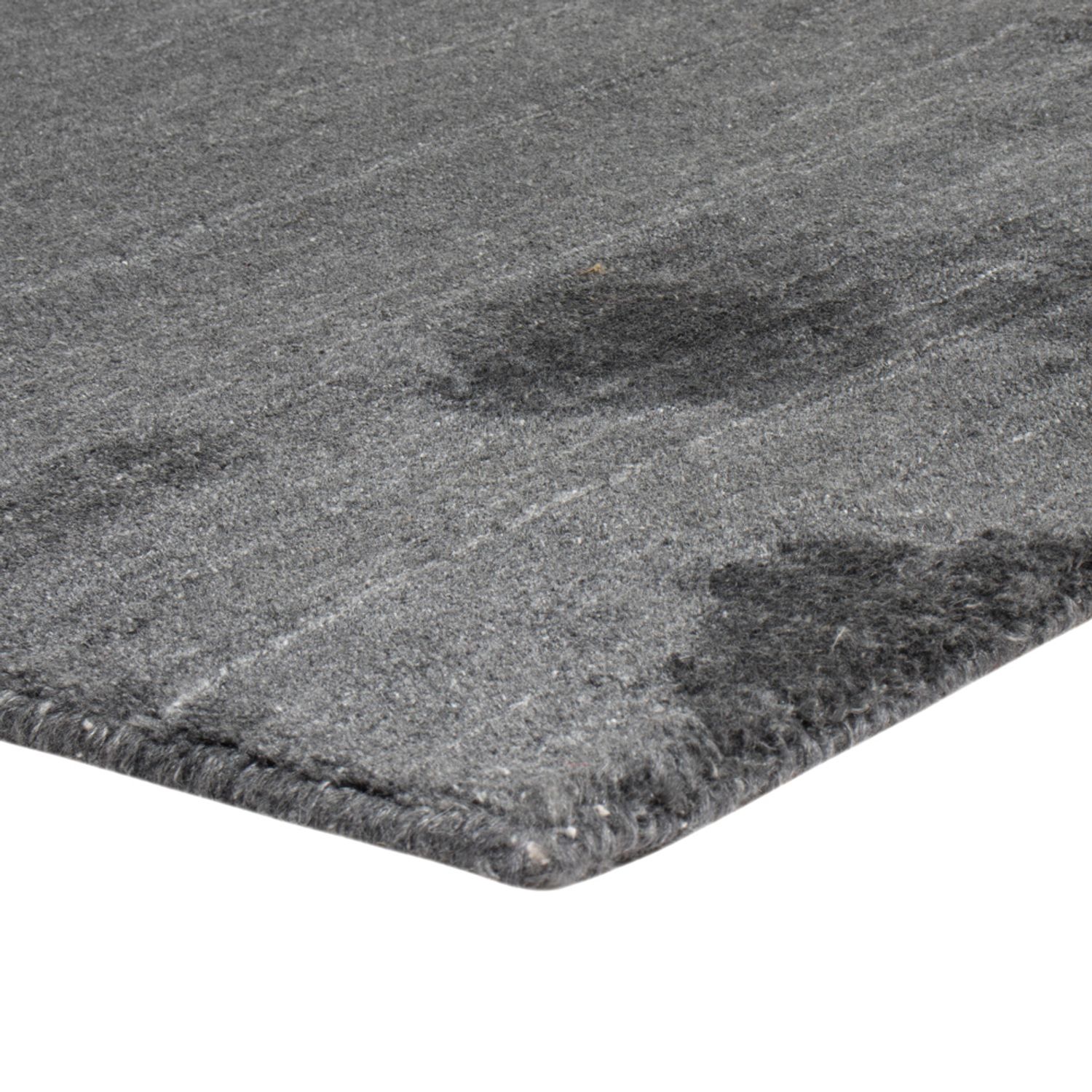 Runner Gabbeh Rug - Loribaft Softy - 300 x 94 cm - anthracite