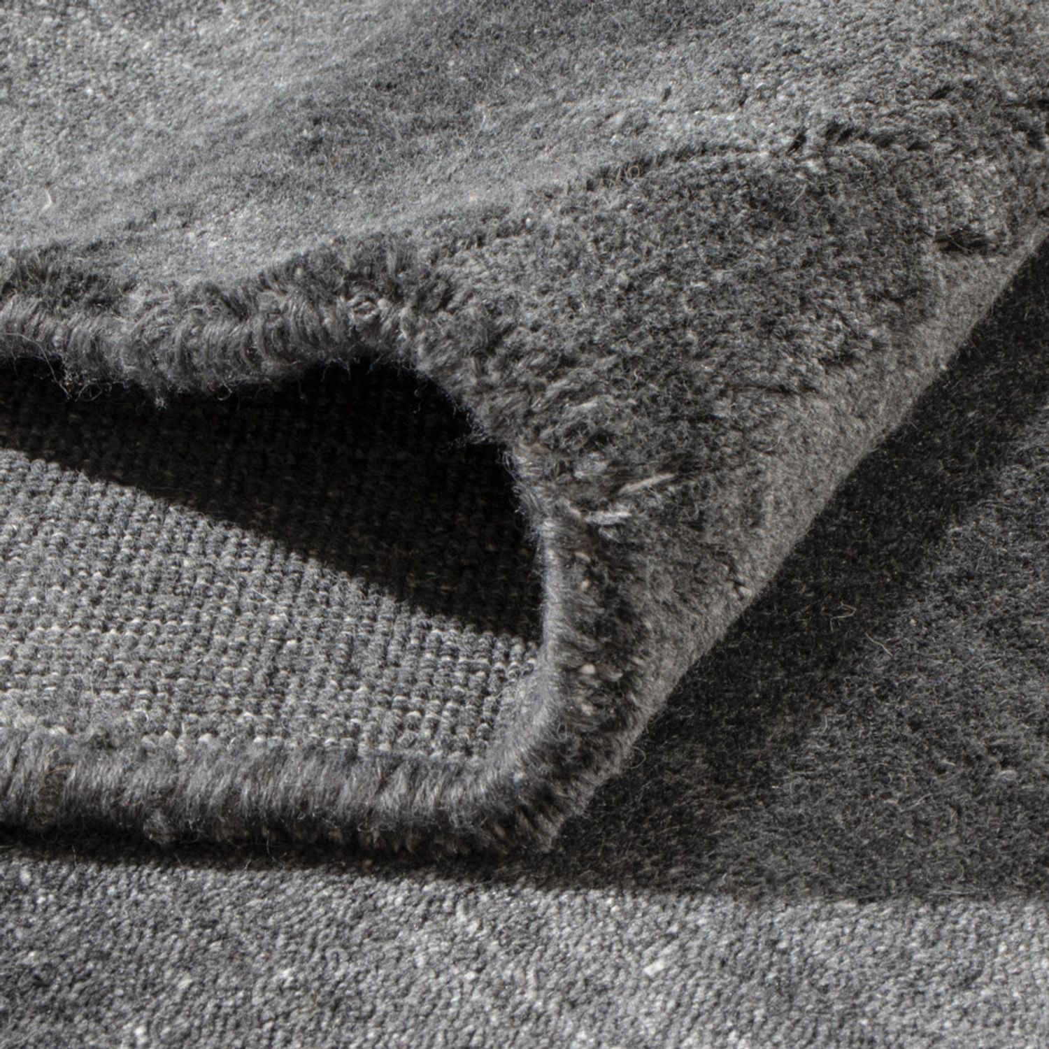 Runner Gabbeh Rug - Loribaft Softy - 300 x 94 cm - anthracite